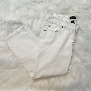 Madison Women's White Capri Jean Pants